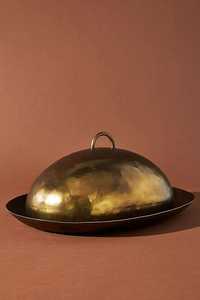 Oval <b>Gold</b> Metal <b>Serving</b> Plate Handmade Minimalist Design Solid Color Decorative <b>Tray</b> For Presents - Product Image 2