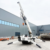 Grue araignée électrique diesel portable CE EPA, équipement de levage télescopique pliable, grue araignée de 5 tonnes