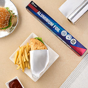 Feuille d'aluminium jetable pour cuisine, emballage alimentaire, qualité alimentaire, douce, enduite, conservant la chaleur - Product Image 3