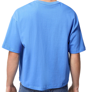 T-shirt Boxy personnalisé en coton, style streetwear, fabrication OEM ODM, fabricant de vêtements en marque privée, usine de vente en gros, t-shirt coupe Boxy sur mesure - Product Image 2