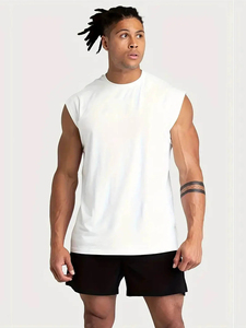 Chaleco deportivo de verano para hombre, camiseta sin mangas transpirable y holgada para entrenamiento, chaleco de secado rápido para hombre, ropa deportiva - Product Image 4