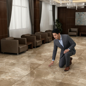 Alizer Gris Exportación barata 800x800mm Azulejos PGVT de cuerpo completo 80x80cm Porcelana Etiopía Suelo de centro comercial de baño gris oscuro - Product Image 5