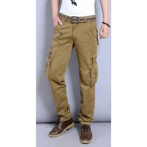 Pantalon cargo homme multi-poches, style décontracté, sport et plein air, coupe droite, prix avantageux - Product Image 1