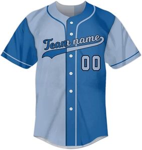 Custom Your Own Design Baseball Shirts Embroidery Print Logo Adult Sublimated Button <b>Down</b> Blank Baseball Jerseys - Product Image 2