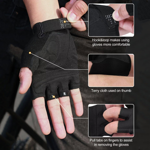 Guantes Deportivos Unisex de Medio Dedo para Verano, Transpirables, de Poliéster, para Ciclismo, con Protección Solar y Antideslizantes - Product Image 3