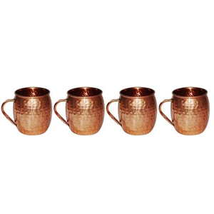 Tazas de Cobre Sólido Hechas a Mano para Moscow Mule, Tazas de Cerveza Martilladas Ecológicas, Vasos Personalizados con Logotipo, Artículos de Bar al por Mayor para Regalos y Bares - Product Image 1