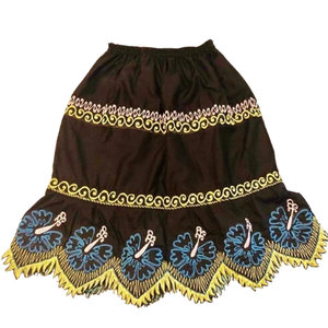 Micronishian Women's Casual Cotton <b>Skirt</b> High Quality Embroidered Ball Gown Design Plus Size Streetwear Dress Girls Natural - Product Image 5