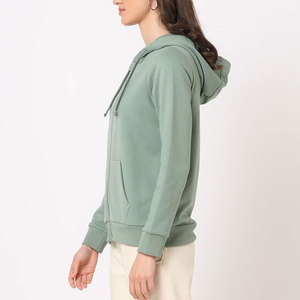 เสื้อฮู้ดดี้ผู้หญิงสไตล์สตรีทคุณภาพสูง ออกแบบตามสั่ง OEM ผลิตจากผ้าฝ้าย/โพลีเอสเตอร์ ล้างสีแบบแอซิดวอช - Product Image 3