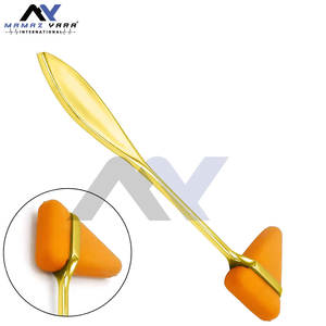 Martillo de percusión médico Taylor chapado en oro con cabezal naranja Stealth, martillo de reflejos Taylor para tendones - Product Image 3