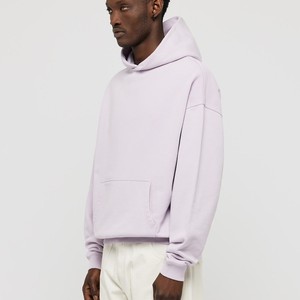 Sudadera con Capucha de Felpa de Algodón para Hombre, Lavanda, Oversize, Corte Relajado, Hombro Caído, Logotipo Personalizado, Estilo Urbano, Venta al por Mayor, Unisex - Product Image 2