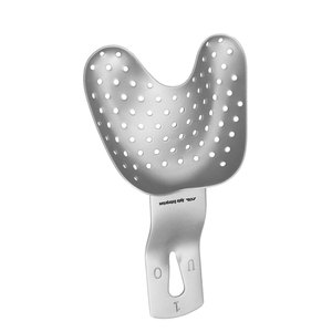 Plateau d'empreinte dentaire de qualité supérieure avec bordure perforée S, en acier inoxydable supérieur D, réutilisable, autoclavable, orthodontique - Product Image 6