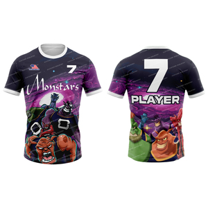 ชุดเสื้อเจอร์ซีย์คอวีแบบกำหนดเองสำหรับทีม 7 คน ชุดแข่งขันฟุตบอลแบบ 7 คน 7 จุด  ระบายอากาศได้ดี ไซส์ใหญ่ ลายพราง - Product Image 3
