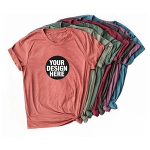 เสื้อยืดเปล่าพิมพ์ป้ายคอแบบกำหนดเองสำหรับแบรนด์ส่วนตัว รุ่น Bella Canvas 3001 ขายส่ง - Product Image 1