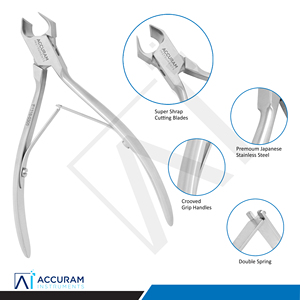 Cortauñas de Acero Inoxidable Accuram de Alta Resistencia con Forma de Luna, Pinza para Cutículas de Mandíbula Ancha, Herramienta de Manicura y Pedicura para Uñas Gruesas - Product Image 6