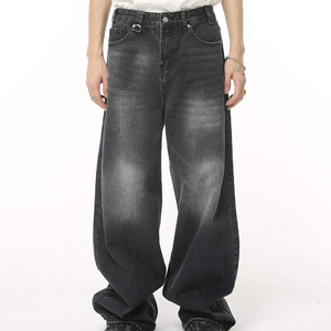 Pantalones Vaqueros de Mezclilla Holgados de Estilo Urbano Vintage para Hombre, Pantalones Casuales de Gran Tamaño Unisex - Product Image 1