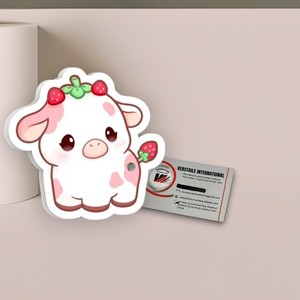 Versatile International - Paleta de Maquillaje Cuadrada Magnética de Acrílico con Diseño de Vaca Fresa, Mariposa y Flor de Diamante, Ecológica - Product Image 1