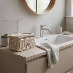 Boîte à mouchoirs en rotin artisanal - Product Image 3