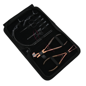 Micro Ring and Tape In Plier Hair Extension <b>Tool</b> Bundle with Bead Remover <b>Mini</b> Scissors Hair Styling Clips Set Loop Threader - Product Image 1