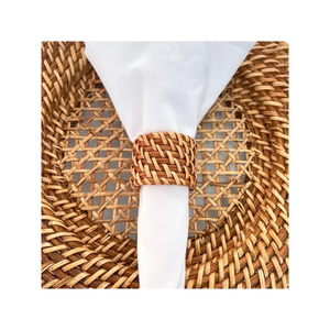 Nueva Llegada, Tendencia en Accesorios de Decoración para Mesa de Comedor Romántica, Juego de Servilleteros Tejidos a Mano con Materiales Naturales a Buen Precio - Product Image 5