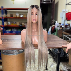 Wholesale Human Hair Wigs Lace Front Vietnamese Raw Hair Smooth Straight Glueless Wig Long 250% Density No Tangled - Product Image 2