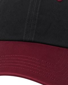 Casquette de baseball bicolore noire et bordeaux personnalisée par le fabricant, ajustable, unisexe, en coton, décontractée, sportive, mode, pour l'extérieur - Product Image 5