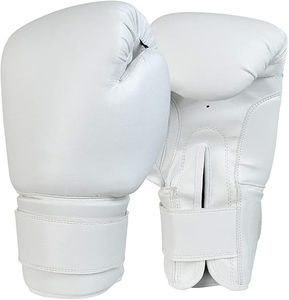 Gants de boxe pour l'entraînement et la compétition, en cuir, avec poignées, en cuir PU noir, gants d'entraînement de boxe Winning - Product Image 1