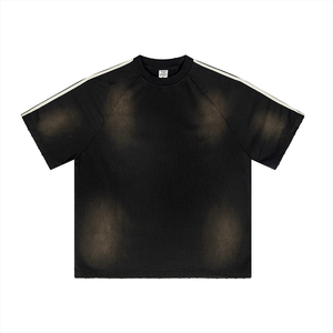 Camiseta de Cuello Redondo de Alta Calidad 100% Algodón 220 Gsm, Camiseta Unisex para Hombre con Impresión de Logotipo Personalizado y Etiqueta - Product Image 5