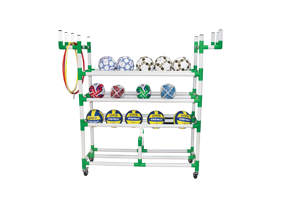 Standard Quality Multi Sports Four-Wheel Carry Cart Made of Plastic for Storing/Transporting <b>20</b> Balls OEM Customizable - Product Image 4