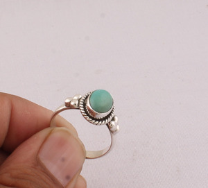 Natural <b>Turquoise</b> <b>Ring</b> 925 Sterling Silver Jewelry Manufacturer Wholesale Blue Gemstone <b>Ring</b> for Women Handmade Fine Jewelry - Product Image 2