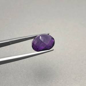 Pierres précieuses d'améthyste naturelle de fabrication indienne, taille ovale, couleur violette, pierres brutes pour la création de bijoux fins, facettées et calibrées. - Product Image 3
