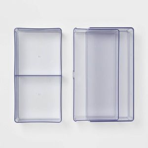 Cajones de Almacenamiento Apilables de Plástico Transparente, 2 Cajones de 6"x6"x6", Organizador de Artículos de Aseo, Carrito Apilable - Product Image 3