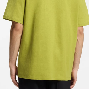 Camiseta Extra Grande Verde Lima para Hombre, Corte Holgado, Logotipo Minimalista, Estilo Urbano, Mezcla de Algodón Suave, Manga Corta, Estilo Casual - Product Image 2