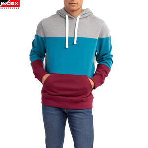Sudadera con Capucha para Hombre INDEX, Diseño Color Block, Corte Regular, Felpa Francesa de Algodón, Estilo Casual, para Otoño - Product Image 1