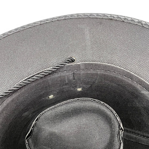 Nuevo Sombrero de Sol de Ala Ancha de Color Sólido para Hombre y Mujer, Sombrero de Vaquero Occidental Personalizado, Sombrero de Vaquero Unisex de Cuero PU - Product Image 4