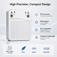 Penerima GNSS RTK Lingyuanshikong Base Et Rover X43C-2 IMU Multi-Band GPS BDS Galileo IP54 -30~65C untuk Pemetaan Drone dan Robot