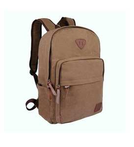 Classic <b>Brown</b> Nylon School Laptop <b>Backpack</b> Organizer Lightweight Waterproof Outdoor Travel Everyday Carry Secure Double Zippers - Product Image 2