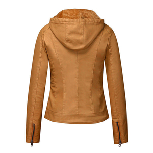 Veste en cuir pour femme, texture douce, manteau décontracté tendance, manches longues, qualité supérieure, fabrication OEM ODM sur mesure, vente en gros - Product Image 4