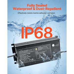 Caricabatterie Marino Intelligente 1-Banca 10A 12V Impermeabile IP68 per Batterie al Litio-Ion per Barche - Product Image 3