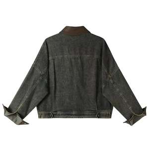 Jeans Personalizados de Alta Calidad para Hombre, Estilo Retro Americano Unisex, Chaqueta Corta Holgada con Cuello Polo y Parches para Hombre, Haus Industries - Product Image 6