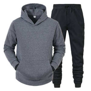 Unisex <b>Pink</b> Hooded <b>Sweatshirt</b> Black Jogger Pants Solid Color Casual Tracksuit Full Sleeve Drawstring Closure Winter Wear 100% - Product Image 3