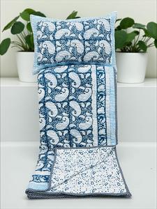 Juego de Edredón de Lujo para Verano, Color Azul Sólido, Doble Costura, para Dormitorio, con Aspecto Lujoso, Compre Directamente del Proveedor - Product Image 2