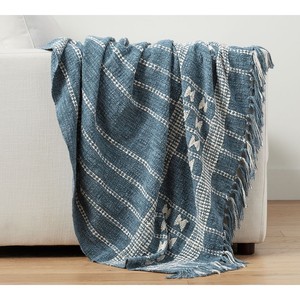 Handwoven Organic Cotton <b>Throw</b> Blanket Wholesale | Geometric Pattern | Moradabad - Product Image 2