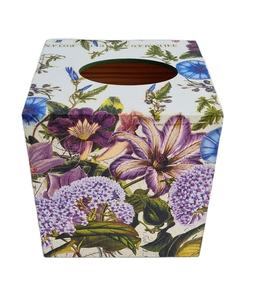 Boîte à mouchoirs en tissu avec impression florale personnalisée, porte-serviettes en bois pour restaurant, hôtel, table, boîte à serviettes carrée - Product Image 3