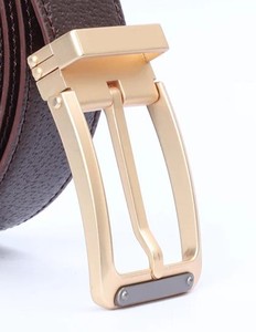 Ceintures de luxe OEM de haute qualité avec boucle à ardillon pour hommes, ceintures personnalisées en cuir véritable, logo personnalisé, vente en gros - Product Image 2