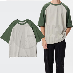 Men's Raglan Sleeve T-shirt Wholesale <b>Baseball</b> Jersey Shirts Custom Color Block Sports <b>Tee</b> - Product Image 1
