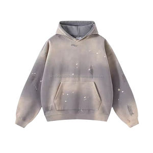 เสื้อมีฮู้ดพิมพ์ลายกราฟิก DTG เสื้อมีฮู้ดสำหรับผู้ชายแนวสตรีทเสื้อมีฮู้ดระบายน้ำหมึกจางๆ - Product Image 2