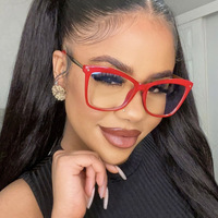 Montures de lunettes pour femmes Optical Blue Light Blocking Gold Alloy Black square Optical