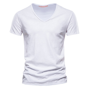 เสื้อยืดคุณภาพสูง MOQ ต่ำ รับผลิตแบบ OEM น้ำหนัก 230 กรัม ผ้าฝ้าย 100% เสื้อยืดเปล่าสำหรับผู้หญิงและผู้ชาย ทรงปกติ - Product Image 5