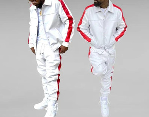 Ensemble de survêtement coupe-vent zippé imprimé grande taille pour homme, style streetwear, haute qualité - Product Image 2