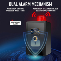 70cm Schwarzer Sicherheitstresor mit Elektronischem Digitalschloss und Schlüsselschloss Kaltgewalzter Stahl Einbruchsicherer Safe für Zuhause & Büro